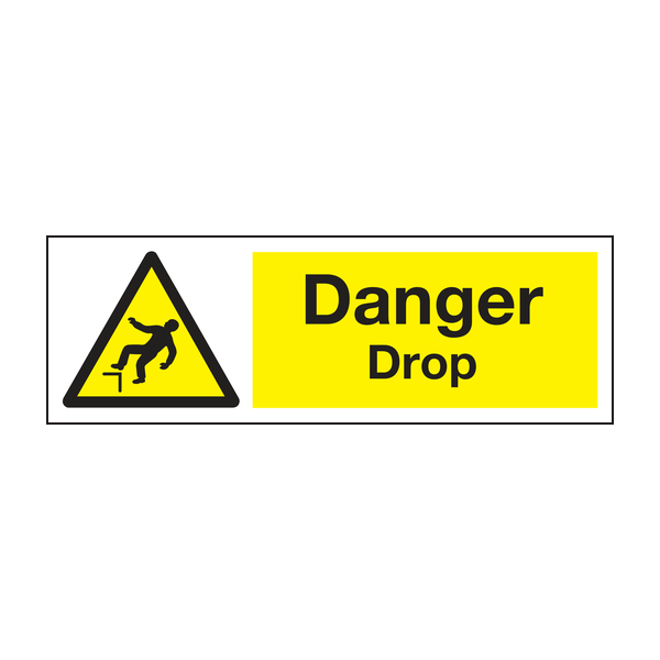 Danger drop sign Danger drop sign