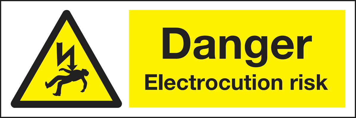 Danger electrocution risk sign