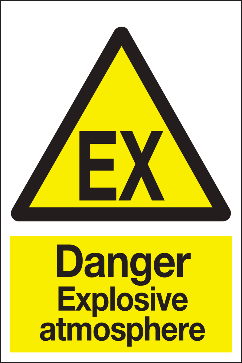 Danger explosive atmosphere sign