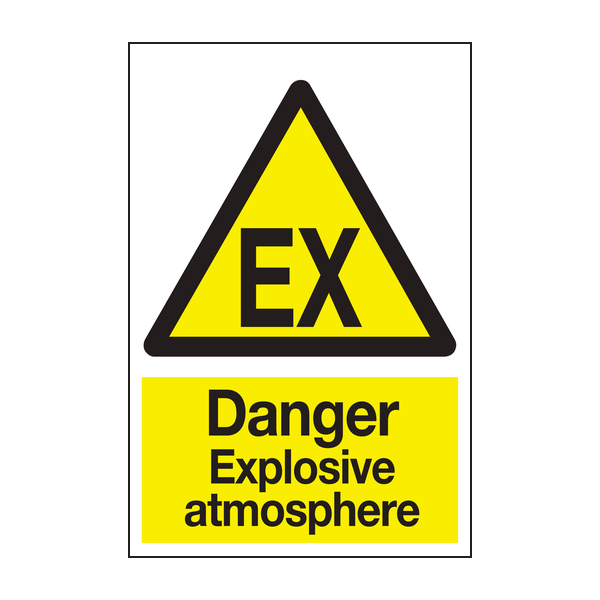 Danger explosive atmosphere sign Danger explosive atmosphere sign