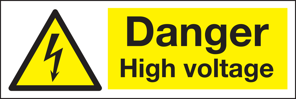 Danger high voltage sign