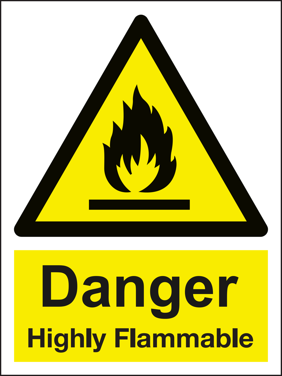 Danger Highly flammable sign