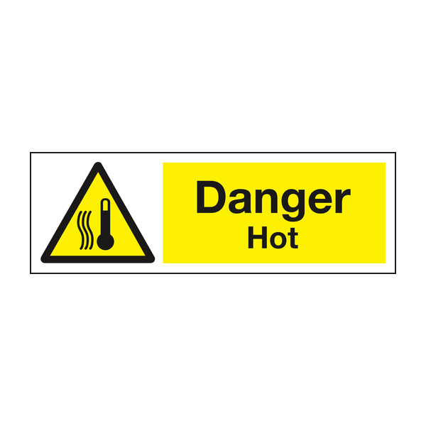 Danger hot sign Danger hot sign