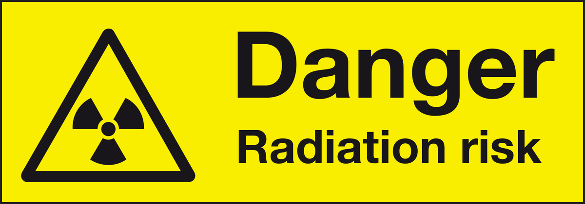 Danger radiation risk Labels (Pack of 10)