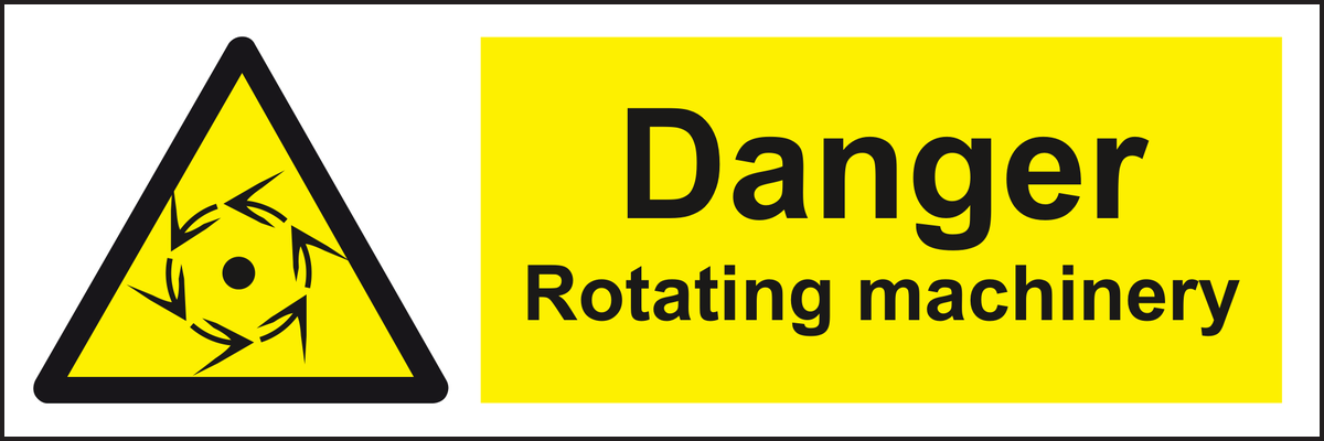Danger Rotating machinery sign
