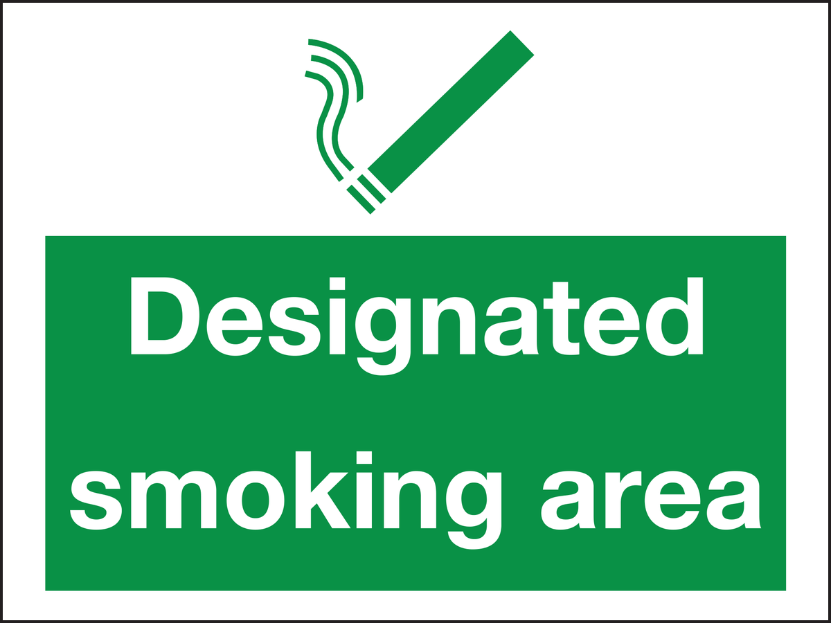 Designated Smoking Area Sign