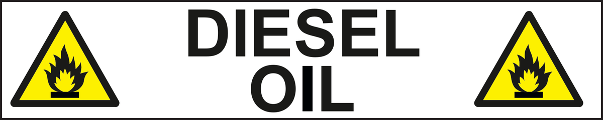 Diesel oil label - Pipeline labels