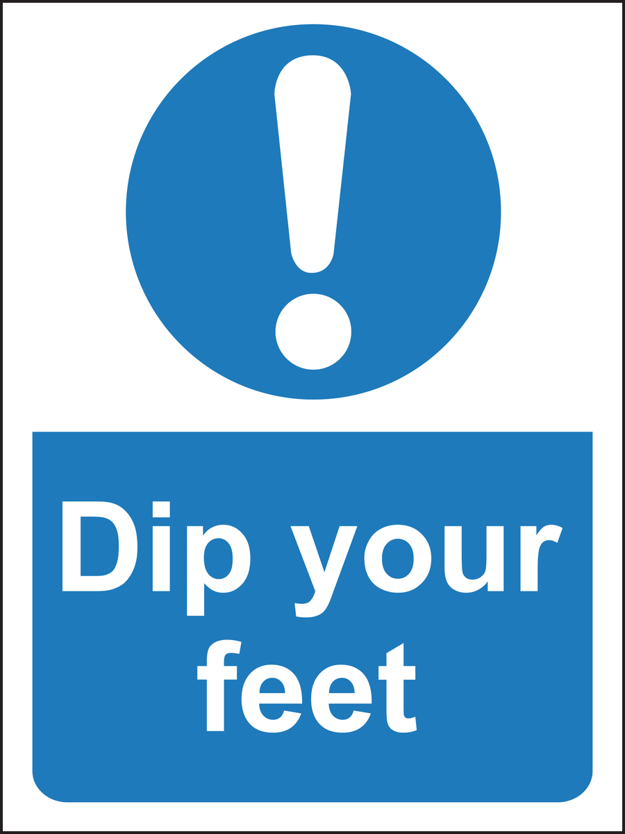 Dip Your Feet Sign