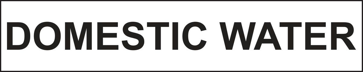 Domestic water labels - Pipeline labels