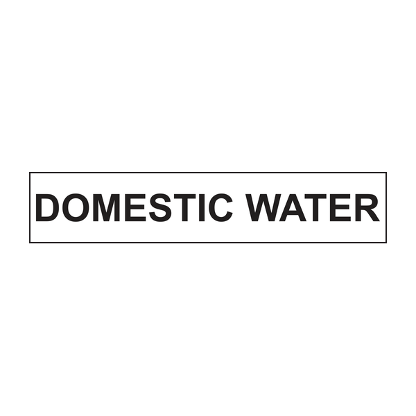 Domestic water labels - Pipeline labels Domestic water labels - Pipeline labels