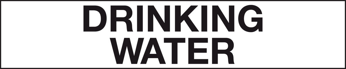 Drinking water labels - Pipeline labels
