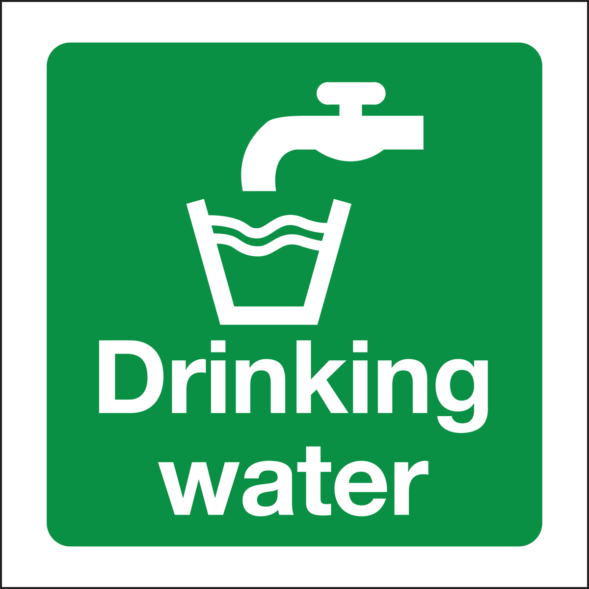 Drinking water sign