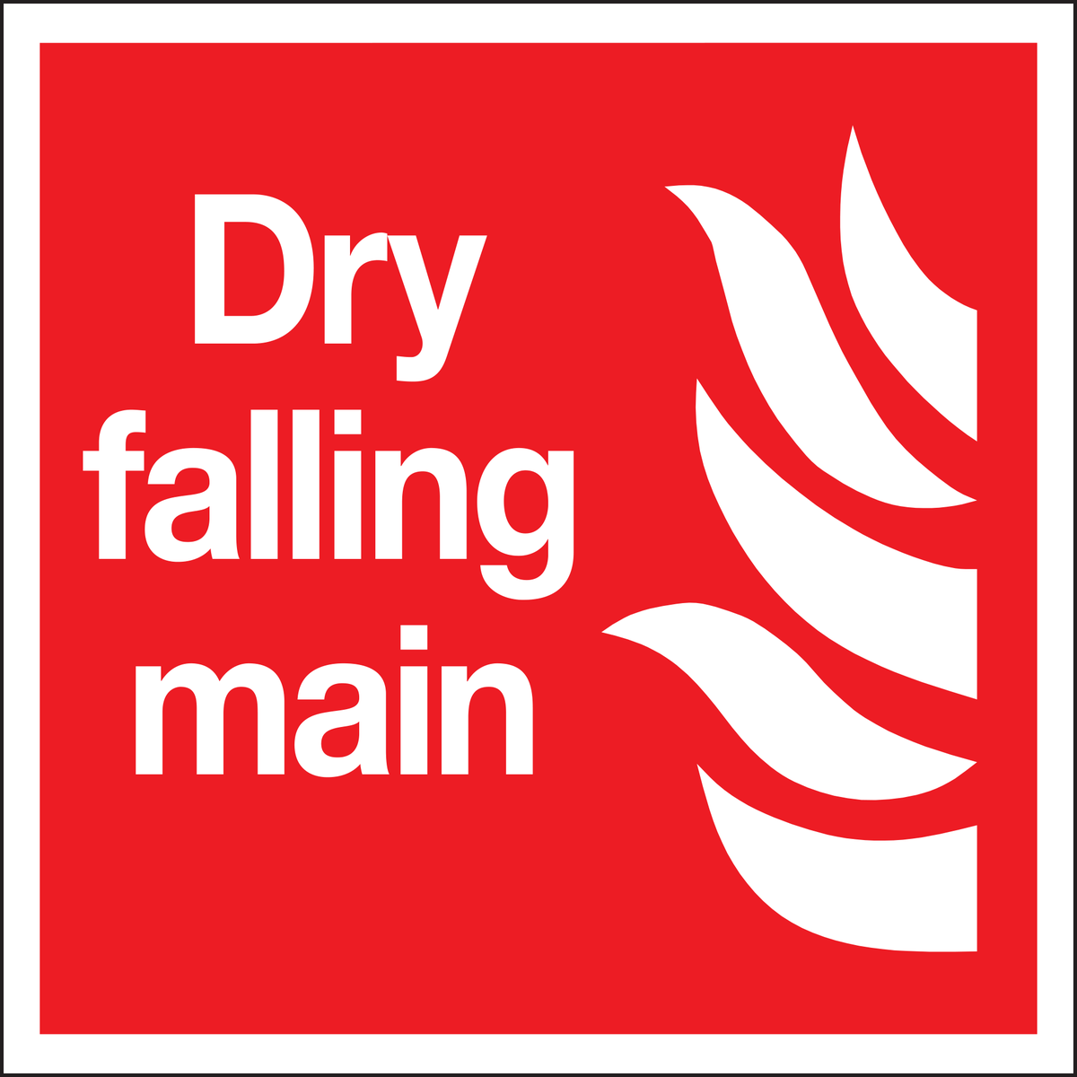 Dry falling main sign