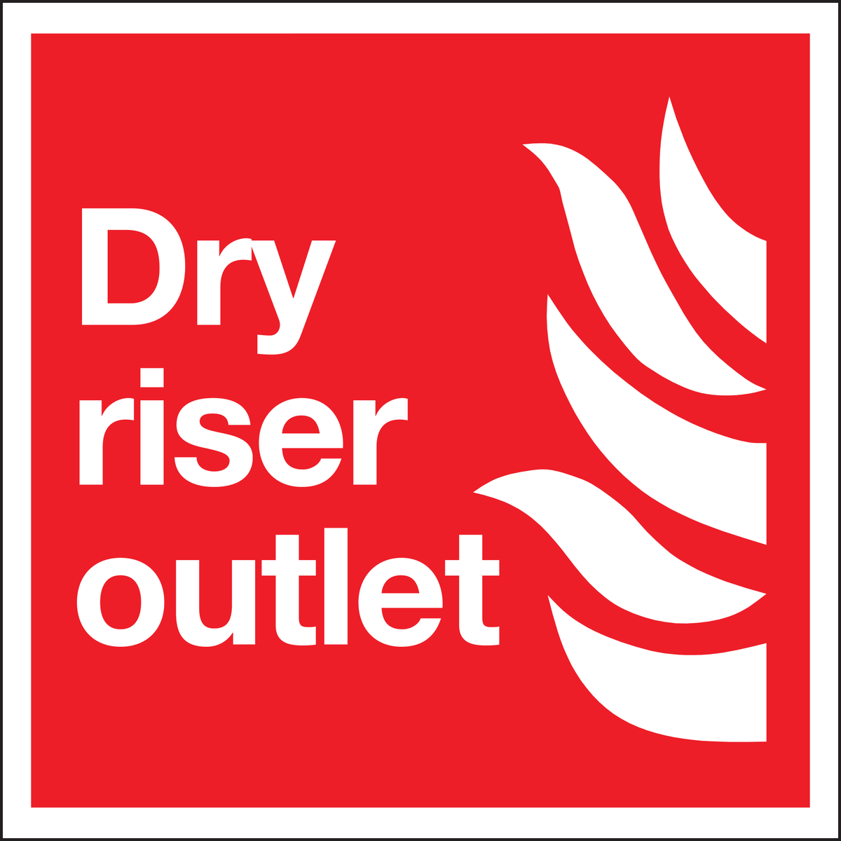 Dry riser outlet sign