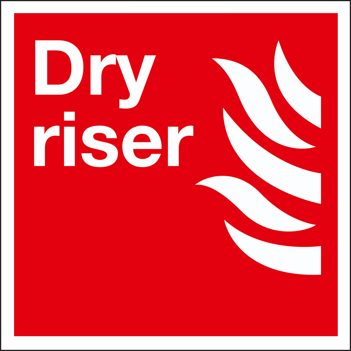 Dry riser sign