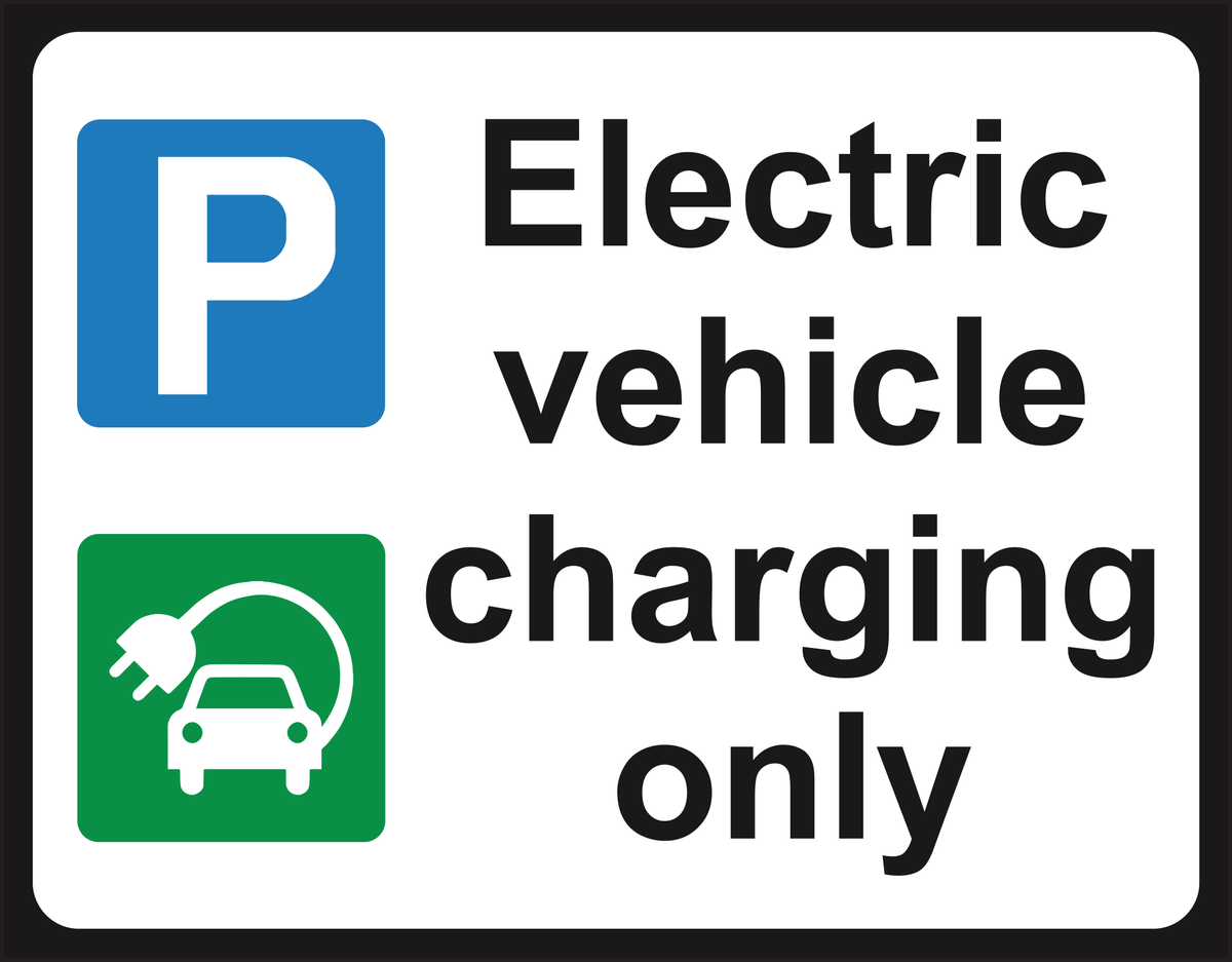 Electric Vehicle Charging Only Sign