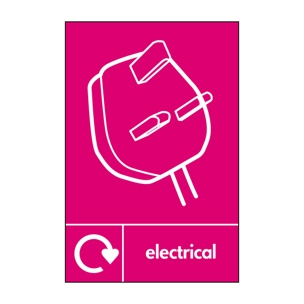 Electrical Waste Recycling Signs WRAP Recycling Signs