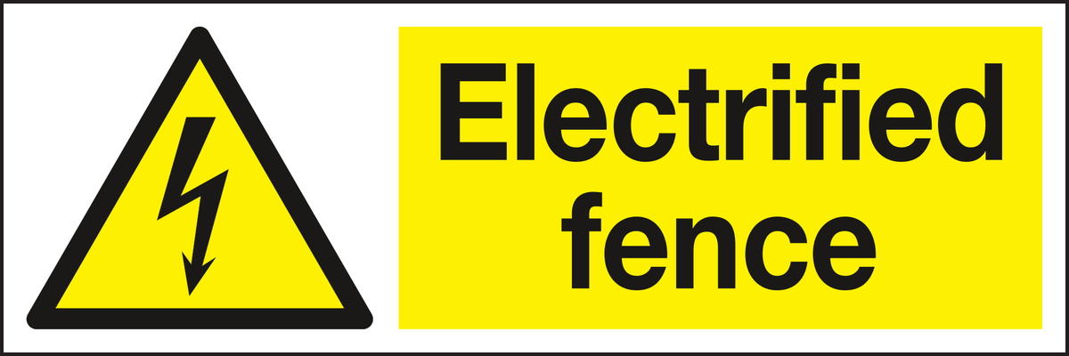 Electrified fence sign