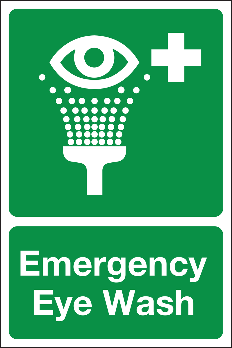 Emergency eyewash sign