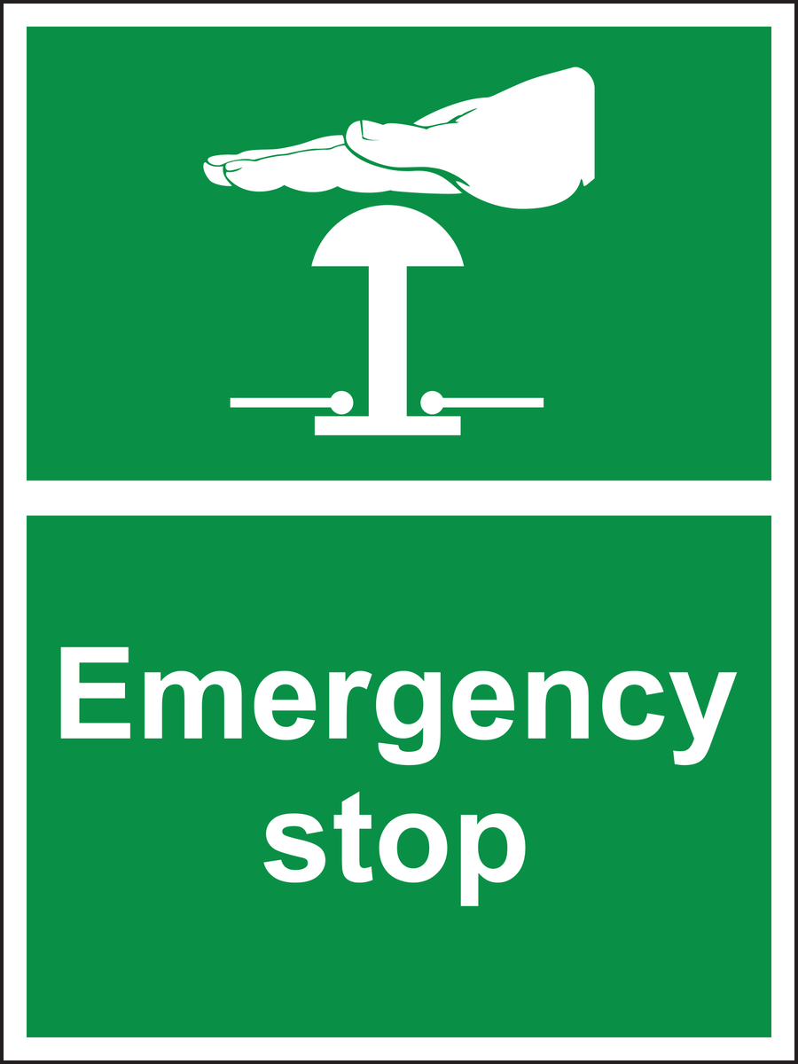 Emergency stop sign