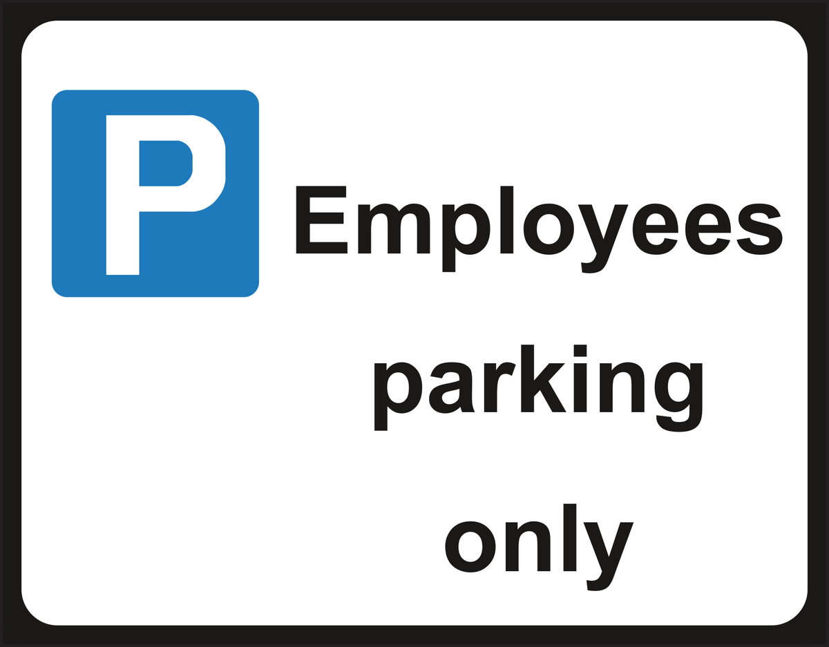 Employees parking only sign