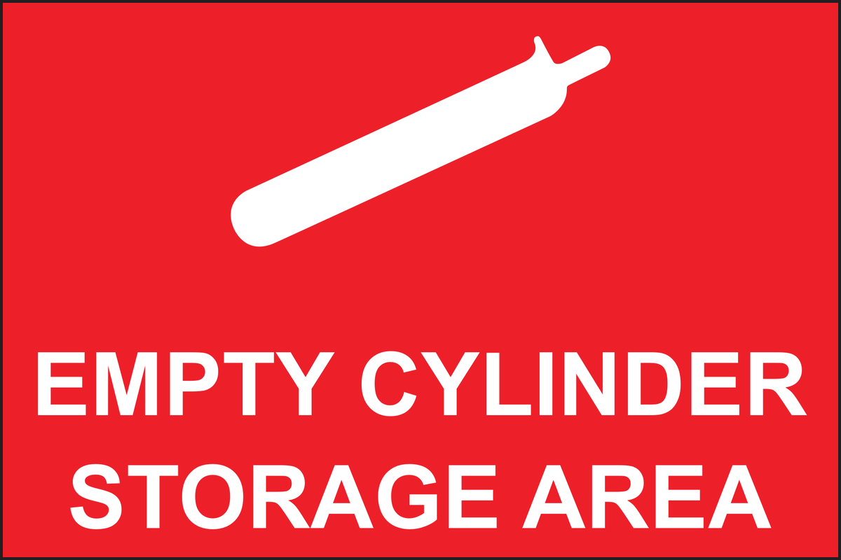 Empty Cylinder Storage Area Sign