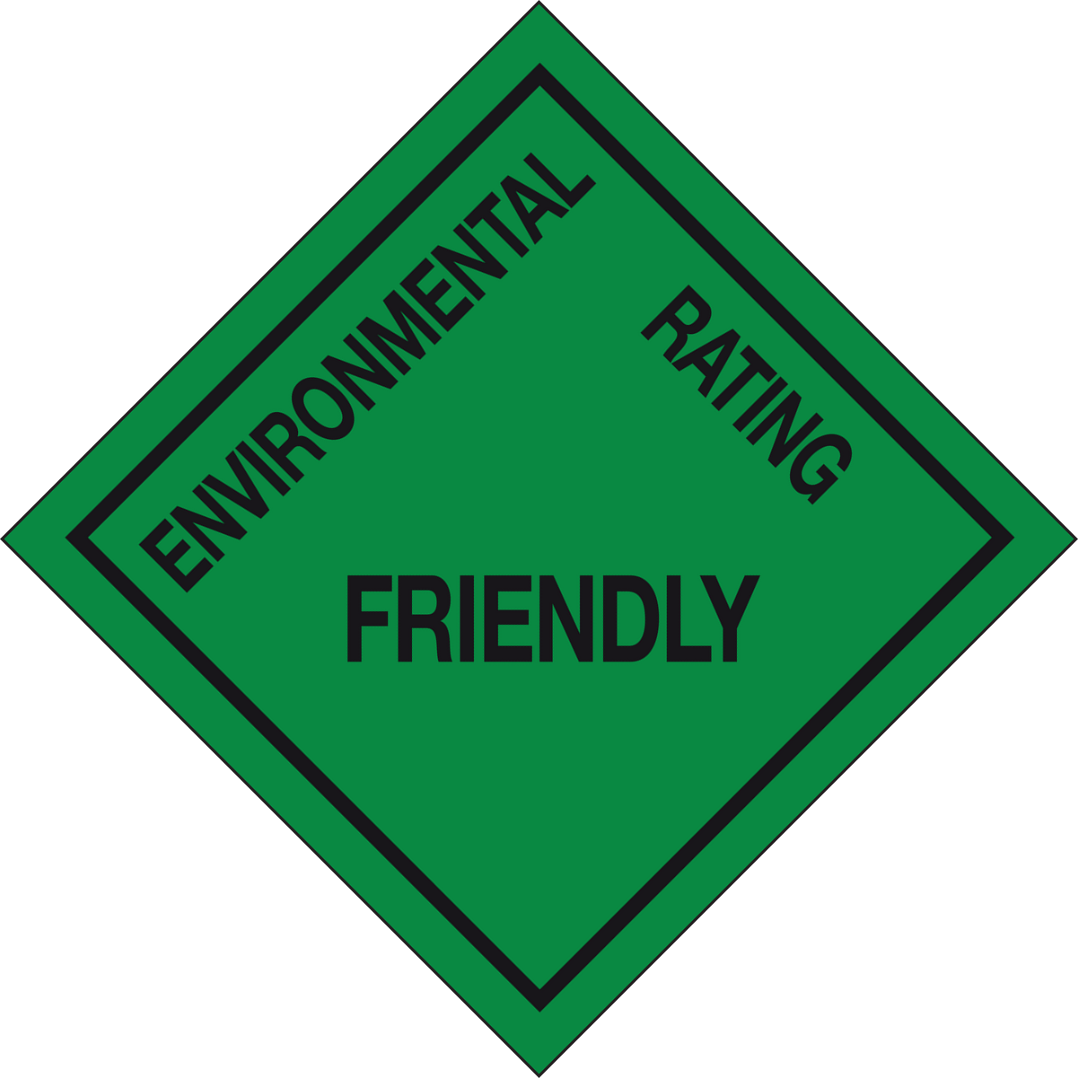 Environmental rating friendly sign