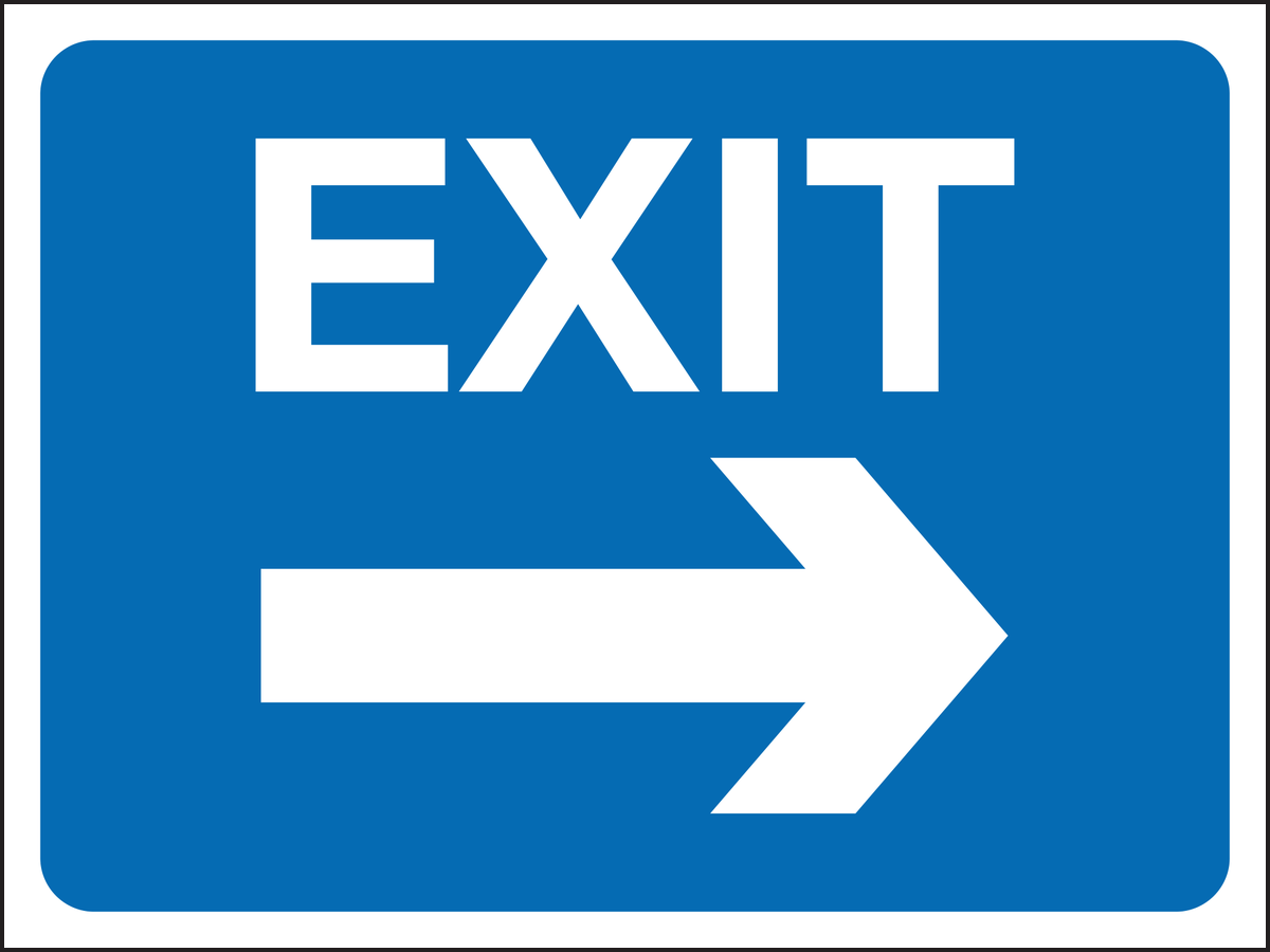 Exit Right Sign