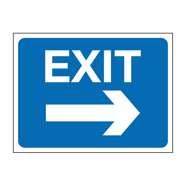 Exit Right Sign Exit Right Sign