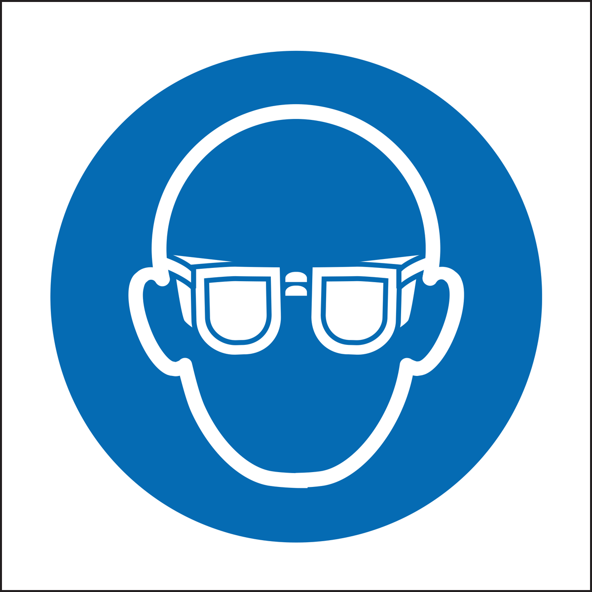 Eye protection symbol sign