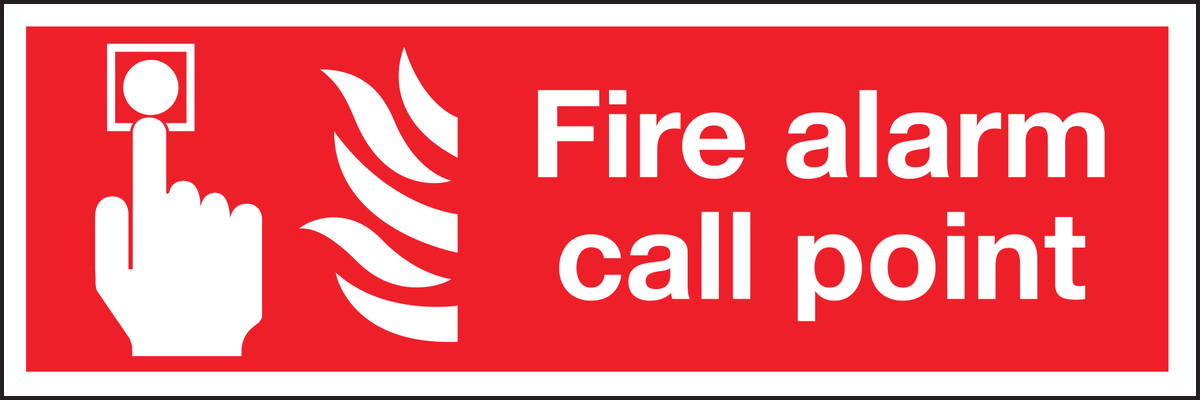 Fire alarm call point sign