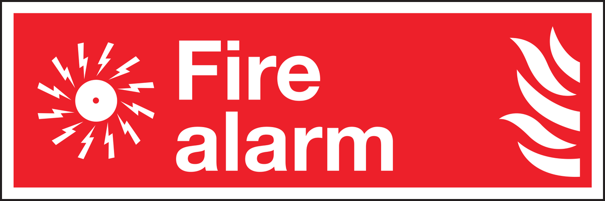 Fire alarm symbol sign