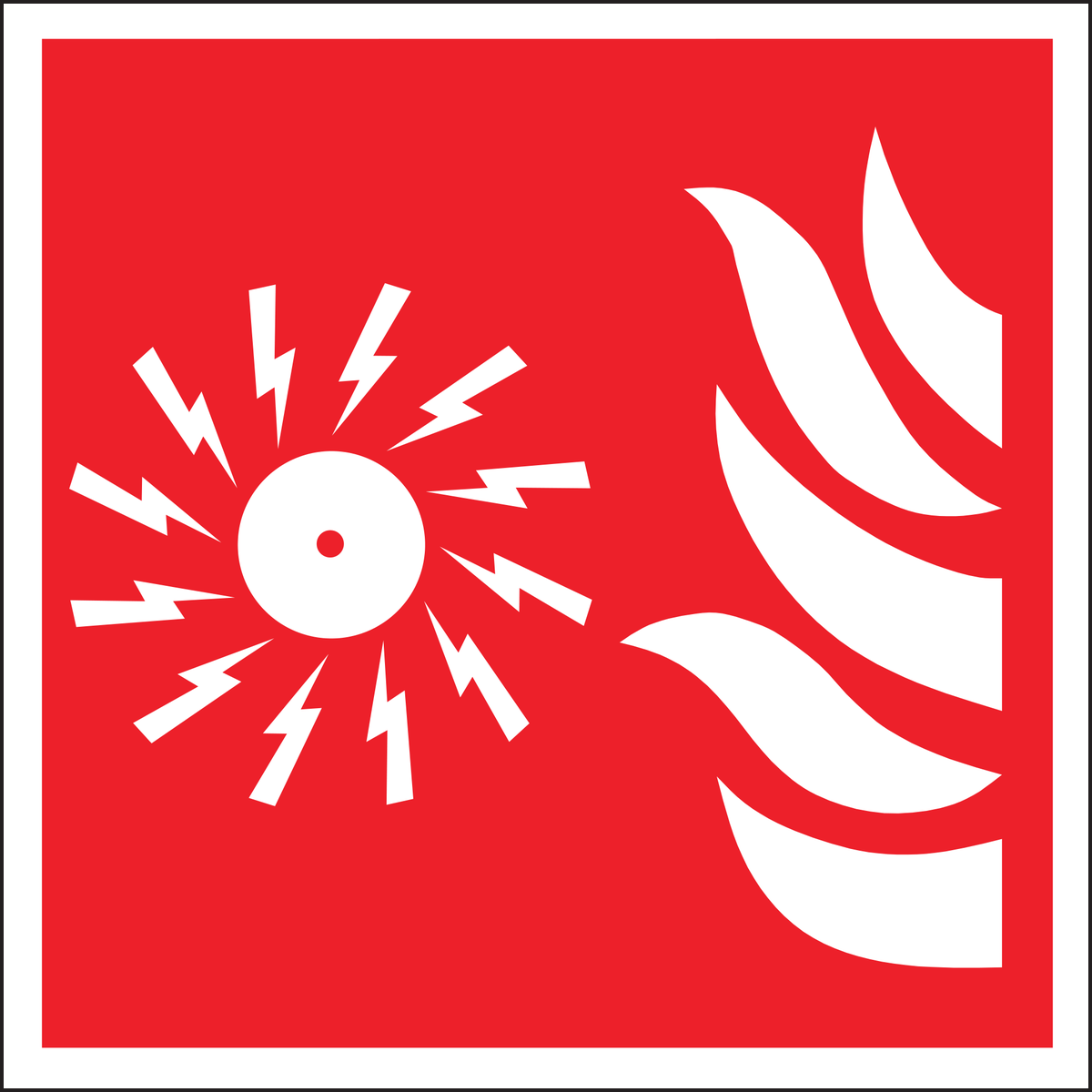 Fire alarm symbol sign