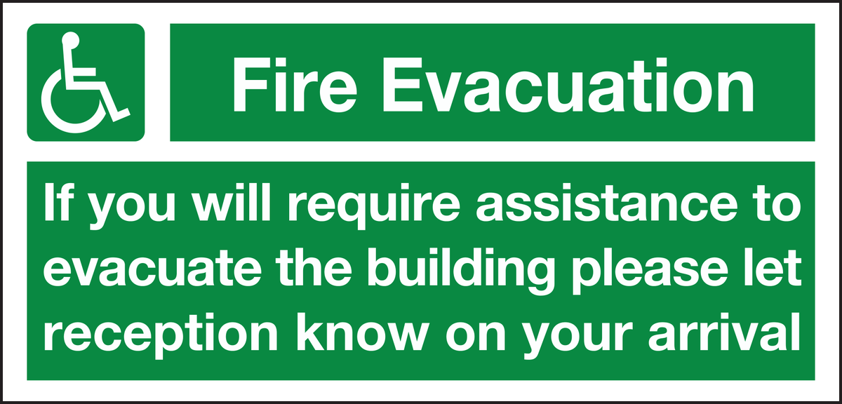 Fire evacuation sign