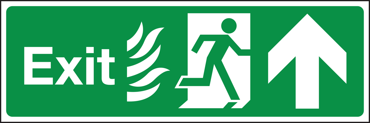 Fire exit right ahead