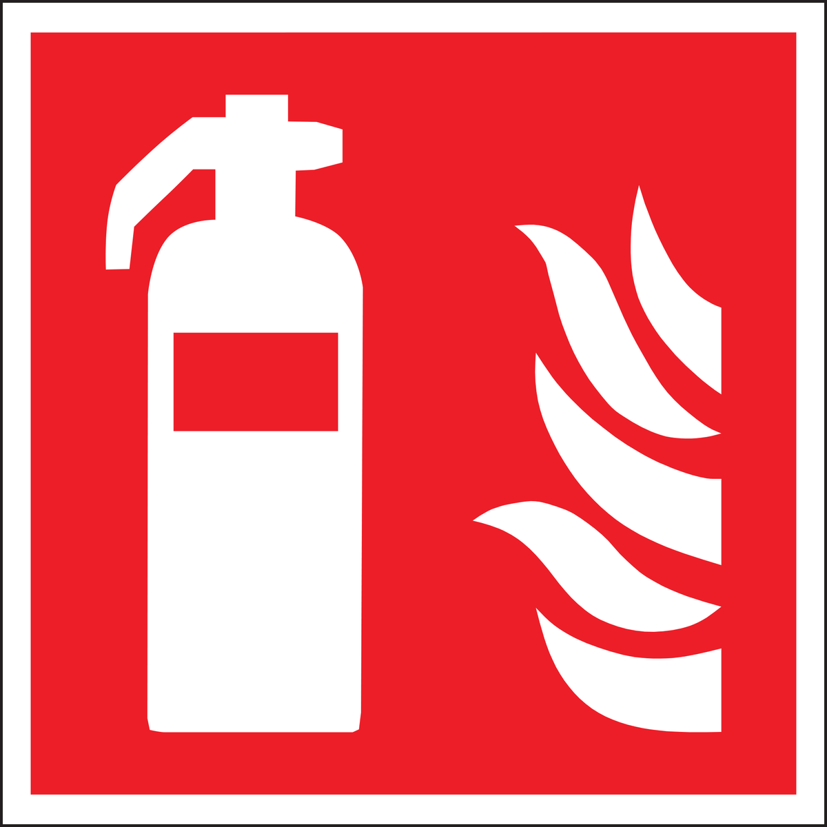 Fire extinguisher symbol sign