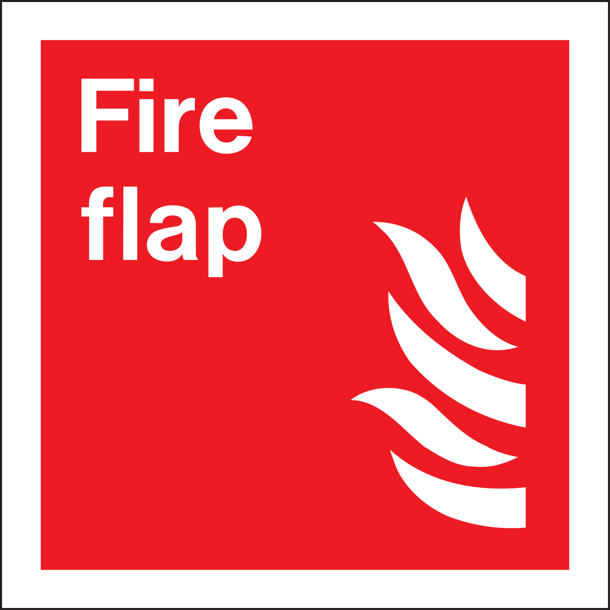 Fire Flap Sign