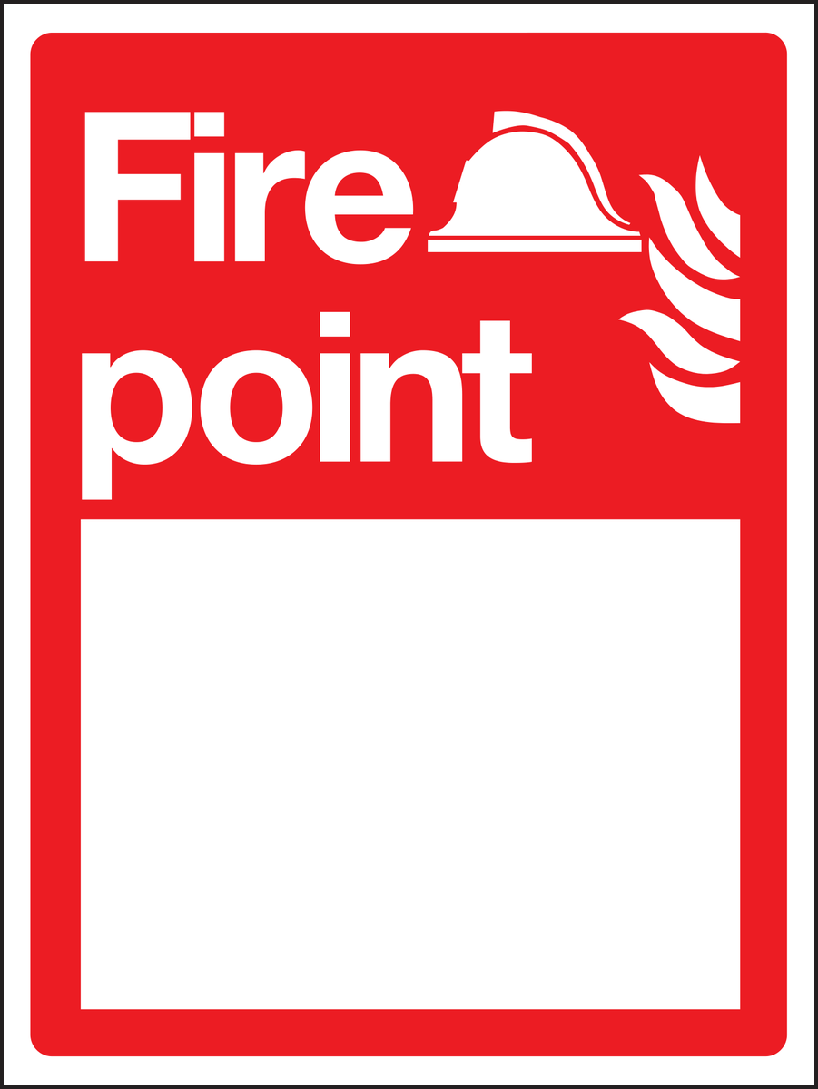 Fire point location No. sign