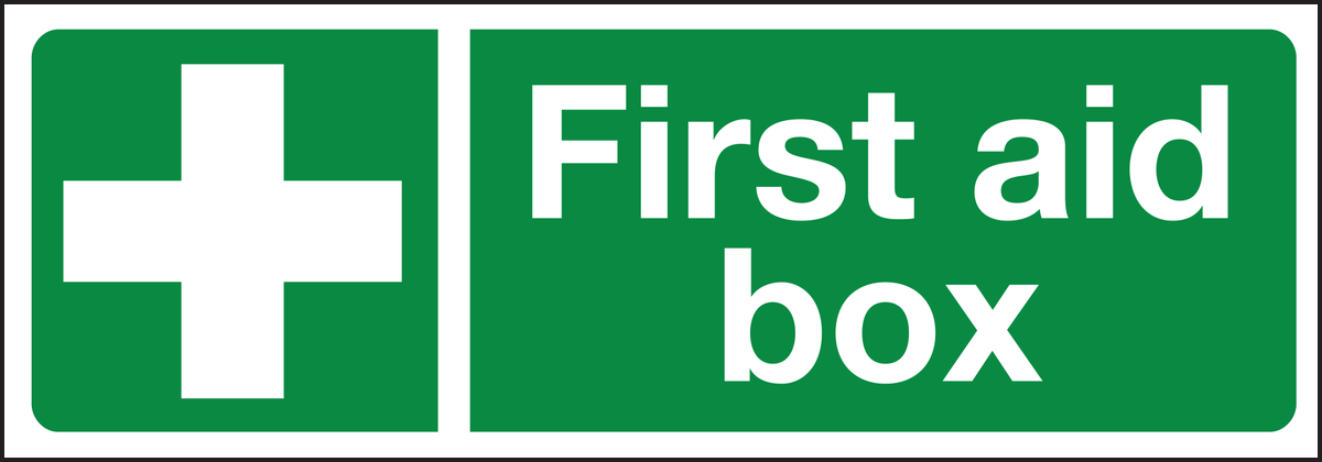 First aid box sign
