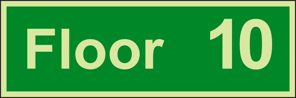 Floor 10 Wayfinding Sign