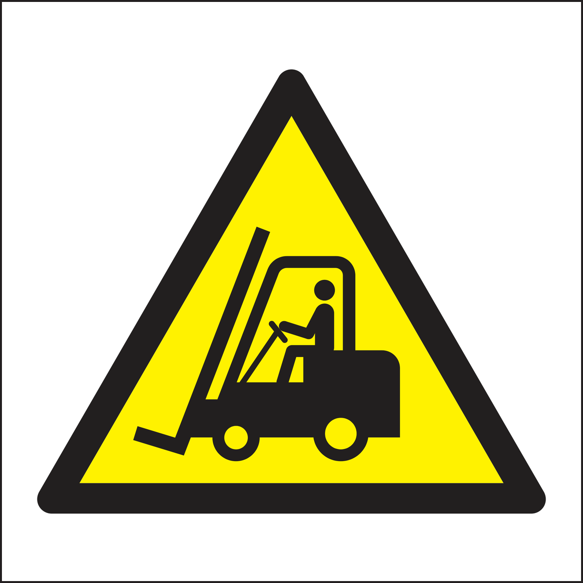 Fork lift trucks operating symbol sign