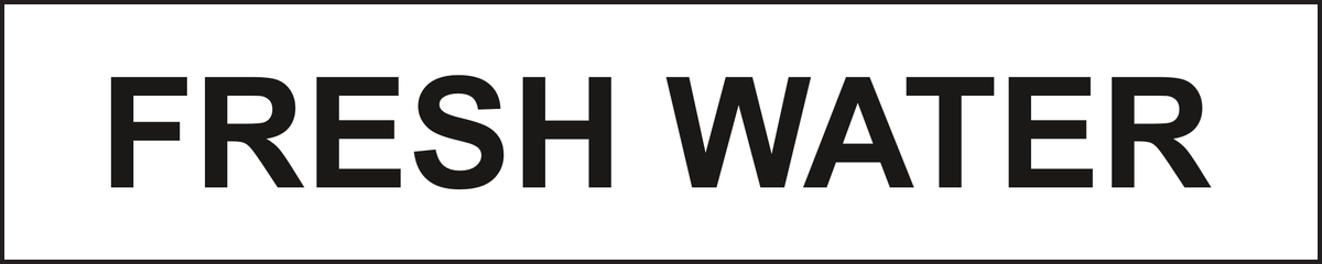 Fresh water labels - Pipeline labels