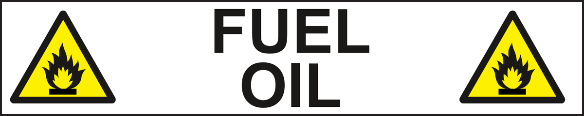 Fuel oil label - Pipeline labels