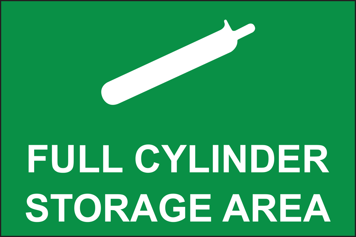Full Cylinder Storage Area Sign
