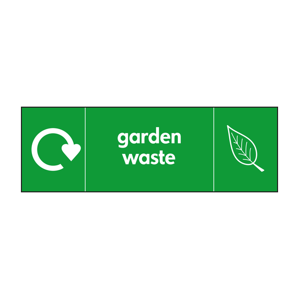 Garden Waste Recycling Signs WRAP Recycling Signs 