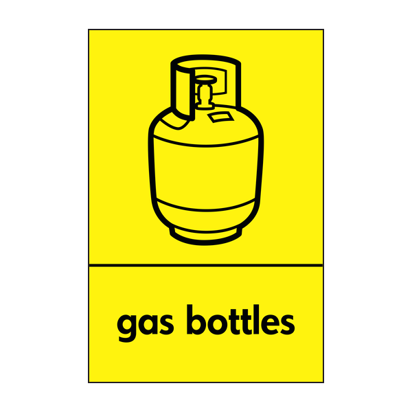 Gas Bottles Recycling Signs WRAP Recycling Signs