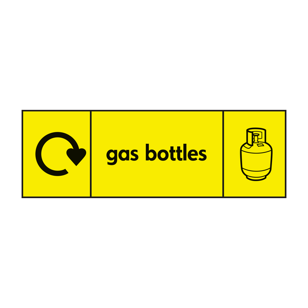 Gas Bottles Recycling Signs WRAP Recycling Signs