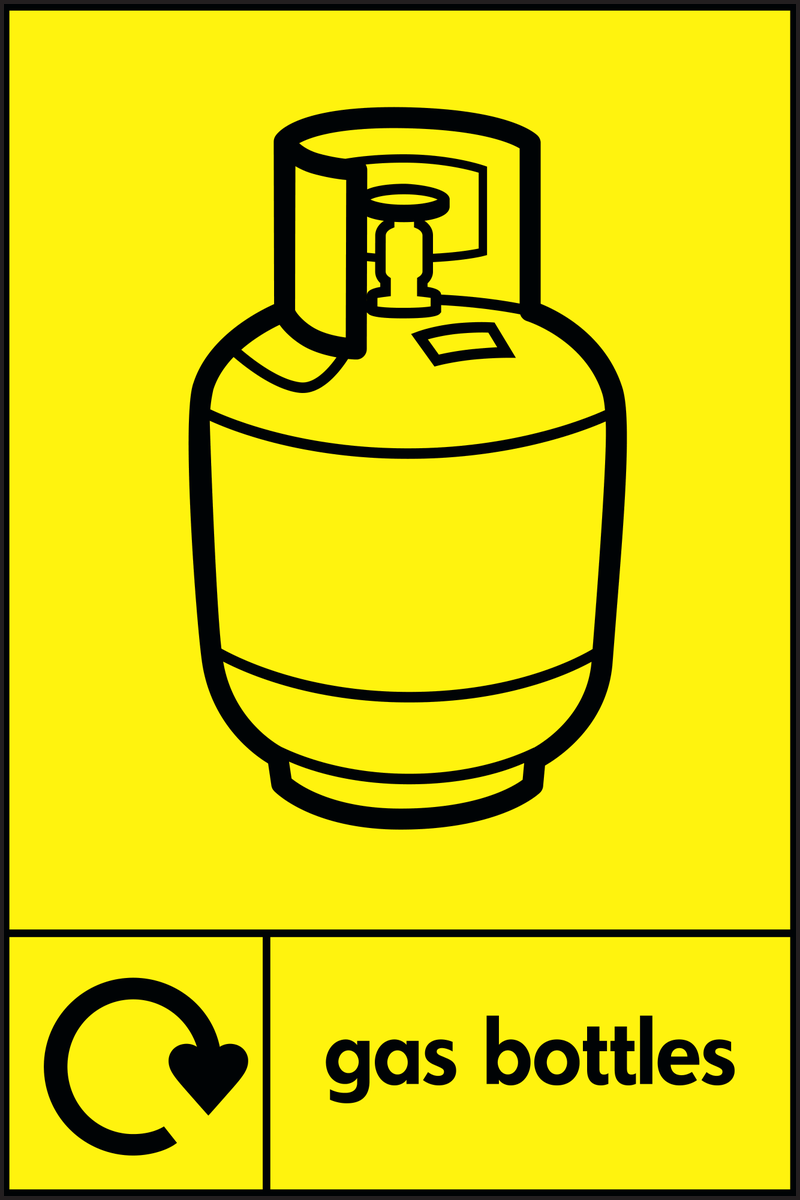 gas bottles recycle & icon 