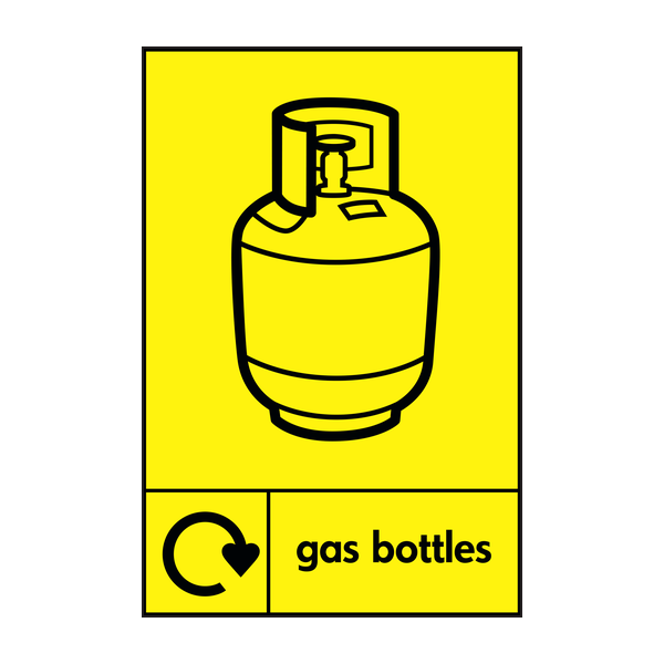 Gas Bottles Recycling Signs WRAP Recycling Signs