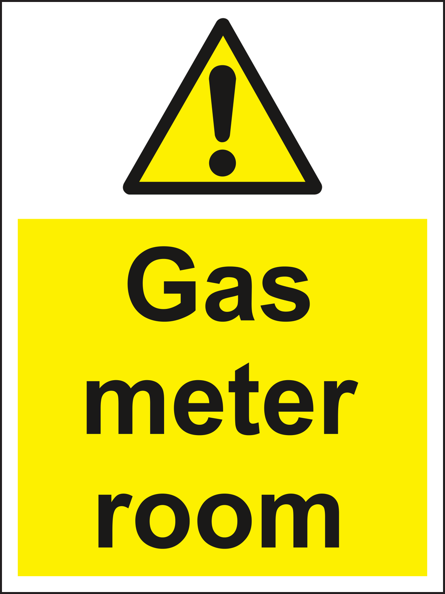 Gas meter room sign